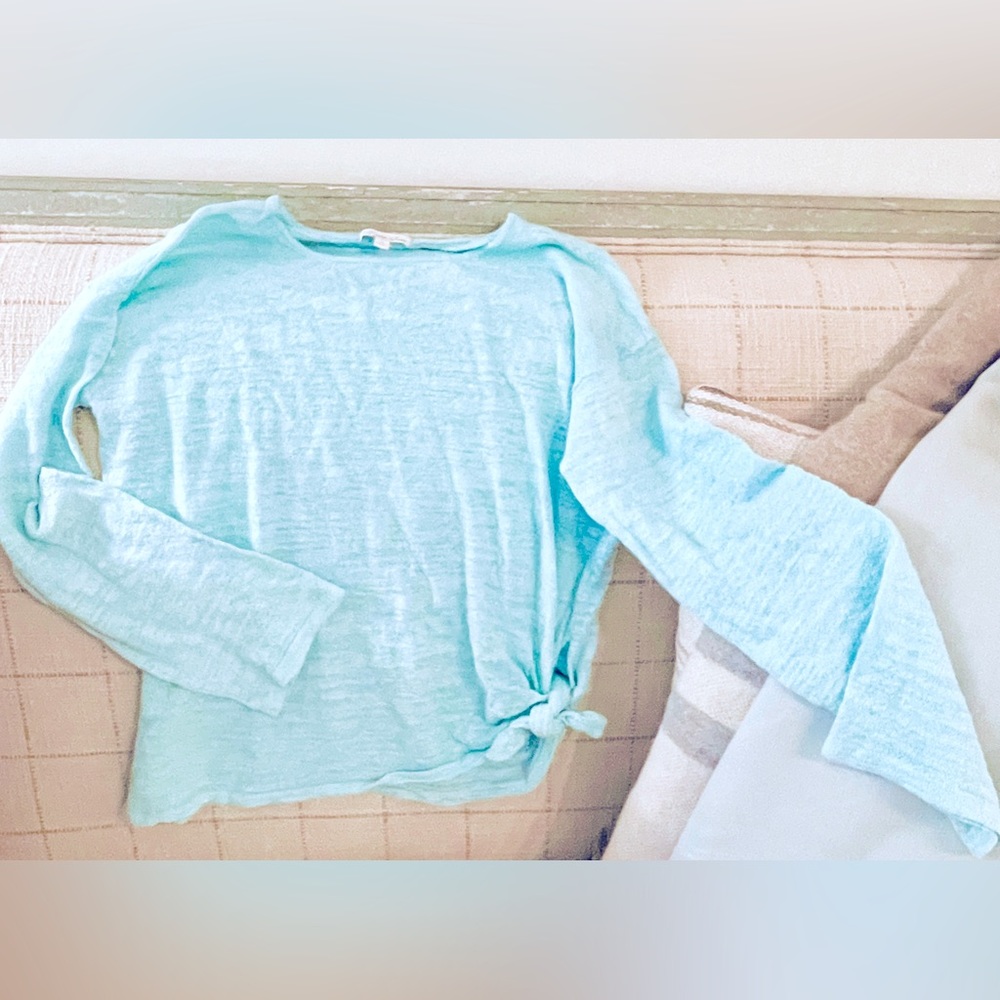 Minnie Rose Tiffany Blue Sweater